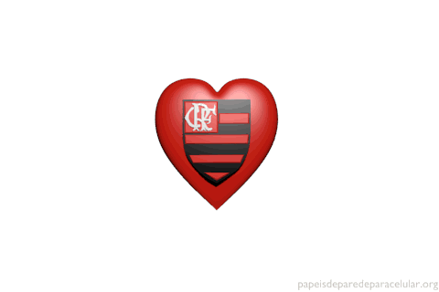 Corao Animado com Escudo do Flamengo